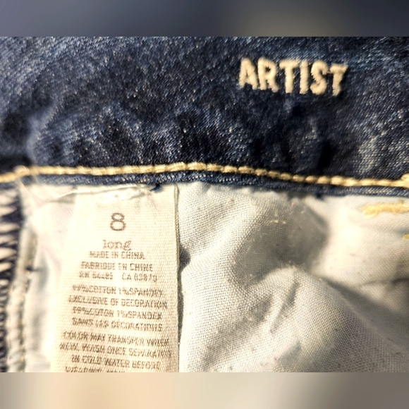 Vintage Y2K American Eagle Low Rise Artist Flare Jeans - Women's Size 8 Long - Picture 7 of 8